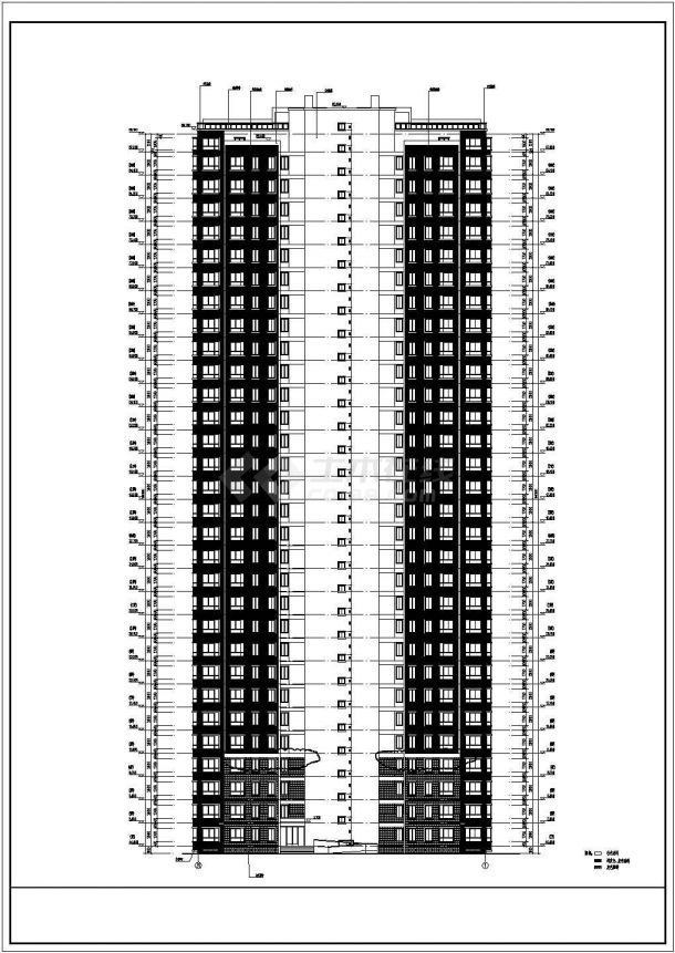 某地三十层剪力墙结构住宅建筑设计施工图-图二