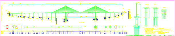 某地区大桥(115+338+115)斜拉路桥设计图-图二