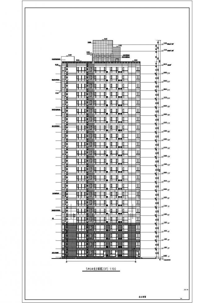 某地23层剪力墙结构公寓楼建筑设计施工图_图1