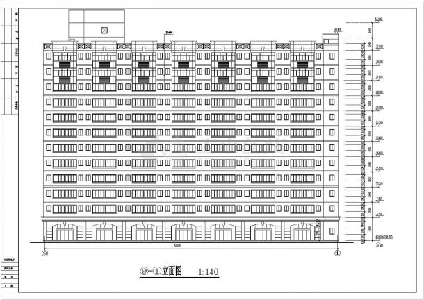 重庆12层框架结构学生公寓建筑设计方案图-图二
