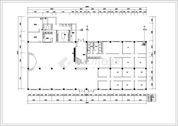 某城市休闲娱乐总汇装饰平面建筑图纸-图一