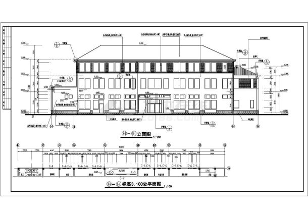 武汉长江边某豪华会所CAD建筑设计-图一