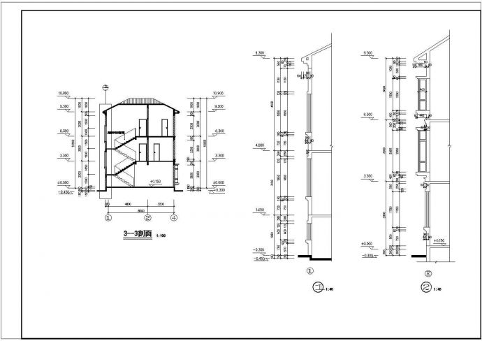 别墅建筑、结构施工图的完整CAD图纸_图1