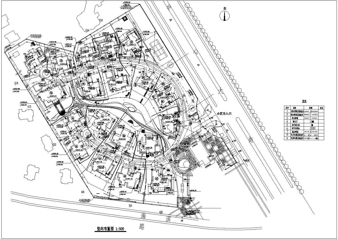 别墅综合布置图的详细的CAD建筑图纸