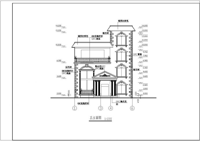 某地别墅建筑结构全套的CAD图纸 _图1