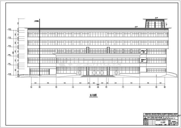 某地五层框架结构大学生活动中心建筑设计方案图纸-图一
