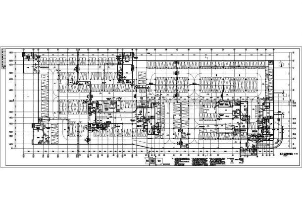 地下一层框架结构车库建筑设计施工图-图一