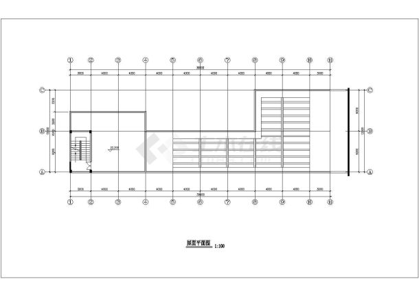 某地区六层商业楼建筑设计CAD平立方案图-图二