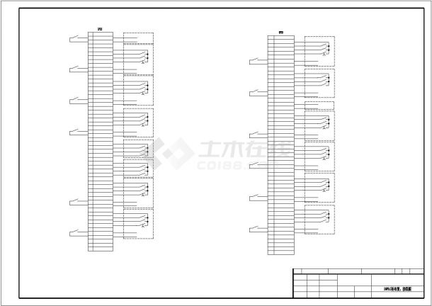 PLC柜布置全套电气设计施工CAD图-图二