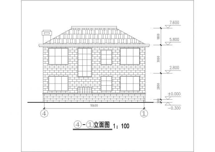 某地区民居住宅楼建筑设计CAD施工方案图_图1