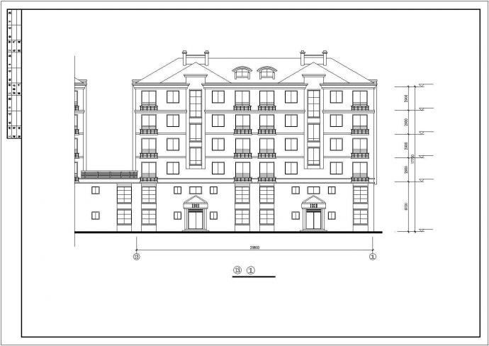 某地区瀛海别墅建筑设计CAD施工图_图1