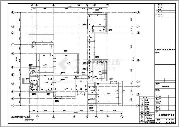 某地3层框架结构别墅建筑室内装饰设计施工图-图一
