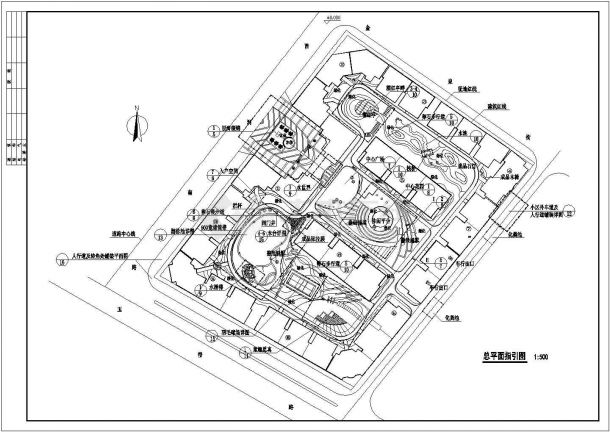 某地区某游园园林景观硬质设计施工图-图一