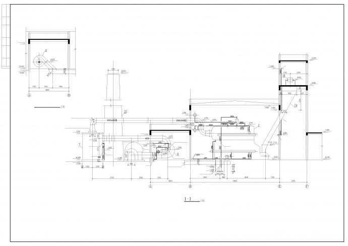 精选山西某厂区锅炉房给排水工艺设计图_图1