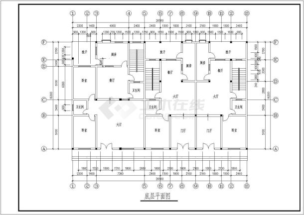 商住楼建筑设计方案及施工全套CAD详图-图一