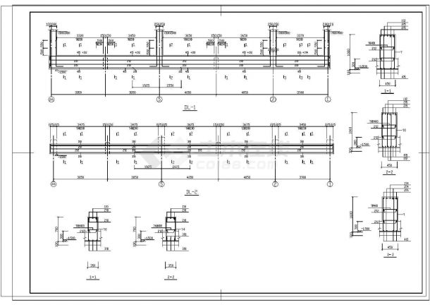 停车场建筑设计方案及施工全套CAD平面图-图二