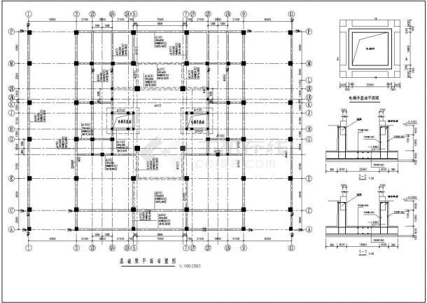 某商住楼结构施工设计CAD方案图-图一