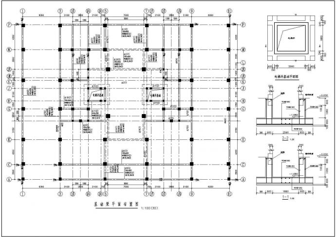 某商住楼结构施工设计CAD方案图_图1