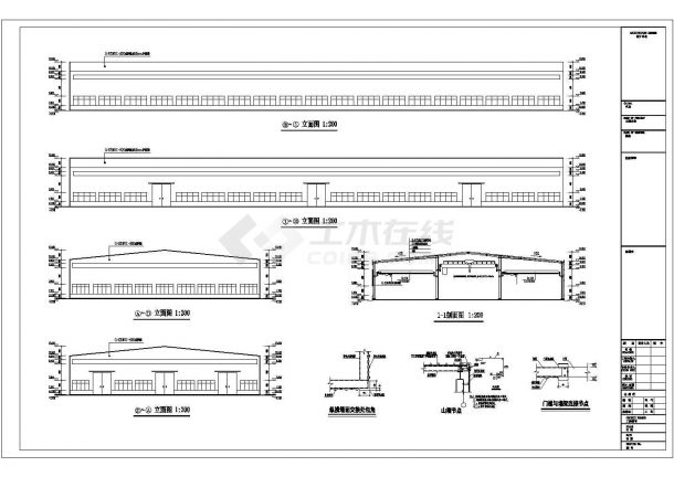 某51mx133m标准单层厂房钢结构施工图（含建筑设计）-图一
