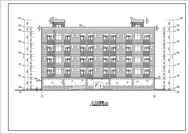 内江市某5层框架宿舍楼建筑结构施工图（含水电）-图一