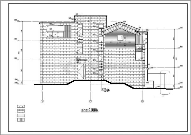 某地3层框架结构独户欧式别墅建筑设计方案图-图二