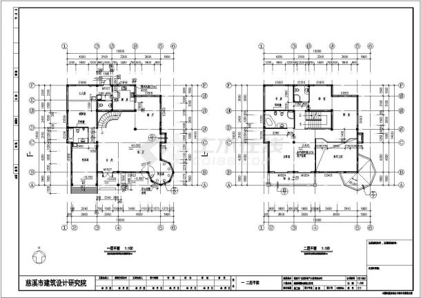 某地3层框架结构别墅建筑设计施工图-图二