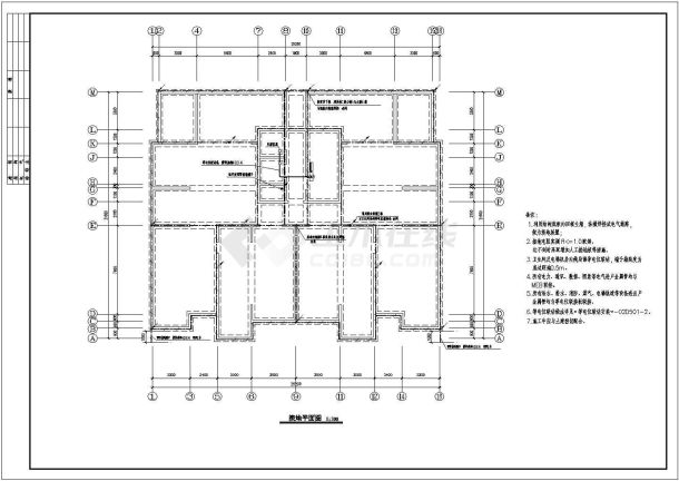 某地区中层带地下室 (16)号住宅楼电气设计cad施工图-图二