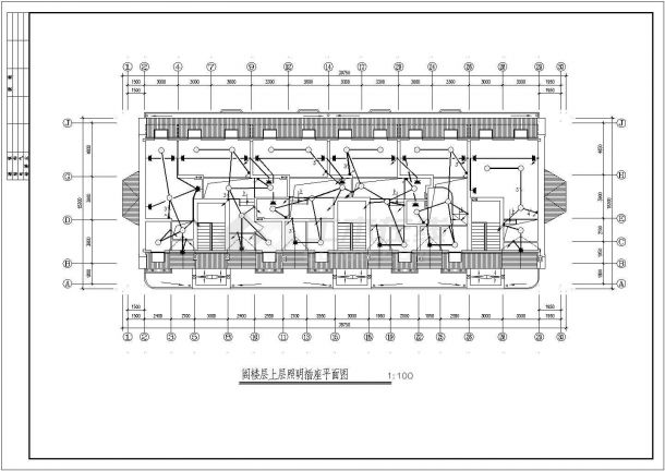 某地区中层带地下室 (32)号住宅楼电气设计cad施工图-图二