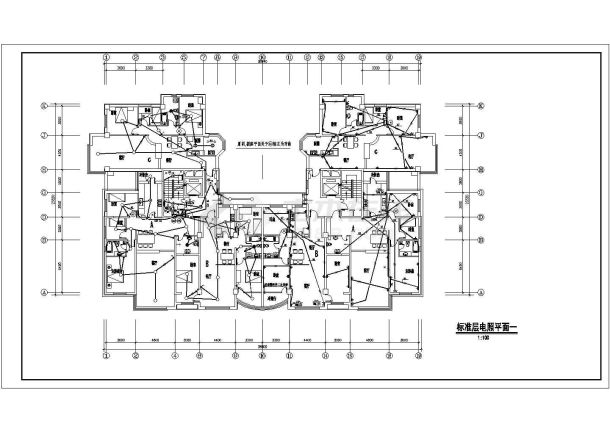 某地区中层带地下室 (35)号住宅楼电气设计cad施工图-图一