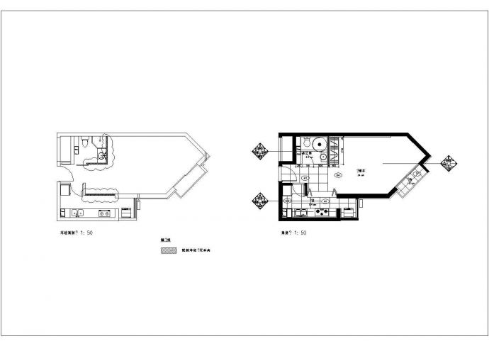 北京某住宅房经典cad平面装修施工设计图纸_图1