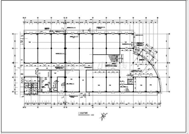 大型商场建筑施工全套CAD平面图-图一