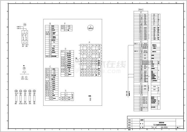 某工厂总配电系统电气原理图及接线图-图二