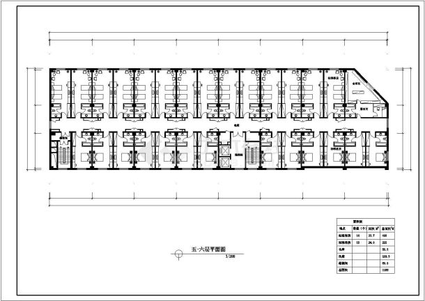 阿里郎宾馆建筑施工全套CAD平面图-图二