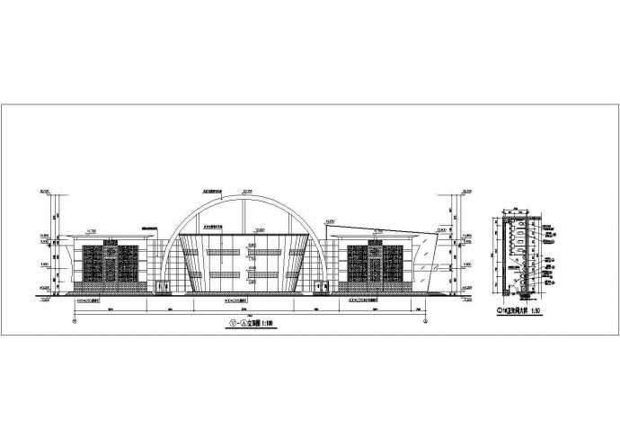某2层框架结构博物馆建筑施工图纸_图1