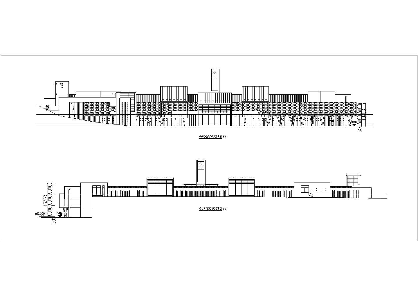 某山地3层公共会所建筑设计方案图