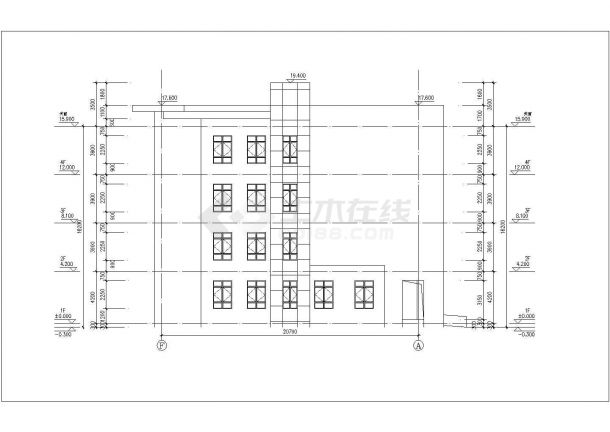 某地青少年活动中心建筑方案设计图-图一