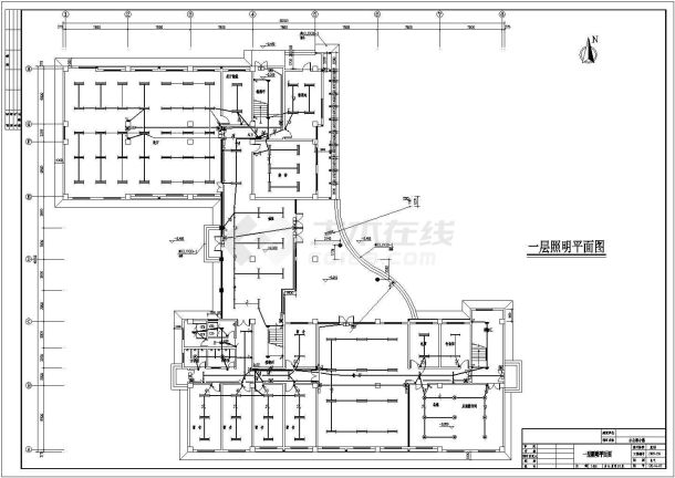安徽某三层办公楼电气设计施工图纸-图一