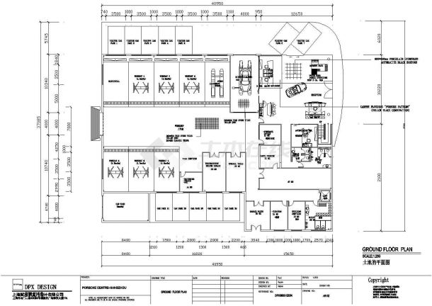 保时捷汽车展厅设计施工CAD方案全套图纸 -图二