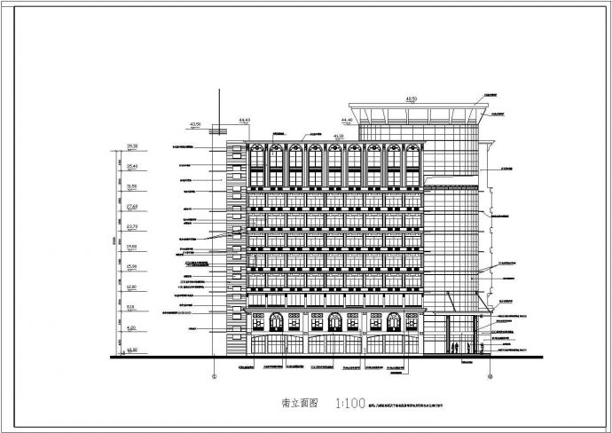 某地10层框架结构教学科技大楼建筑设计施工图_图1
