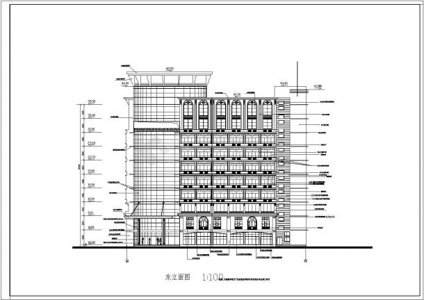某地10层框架结构教学科技大楼建筑设计施工图-图二