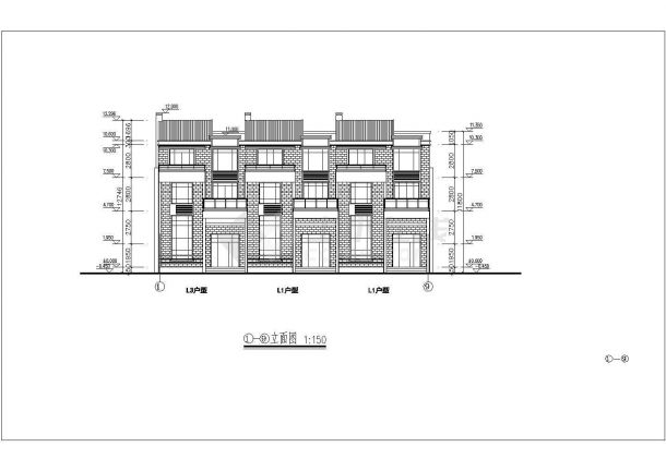 [江苏]现代风格别墅住宅CAD建筑施工图纸-图一