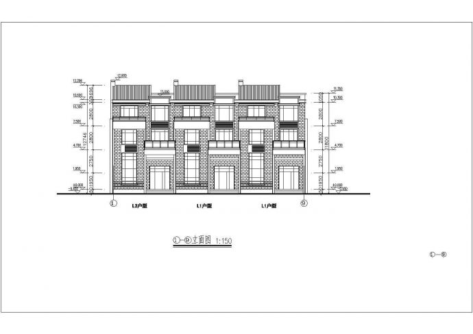 [江苏]现代风格别墅住宅CAD建筑施工图纸_图1