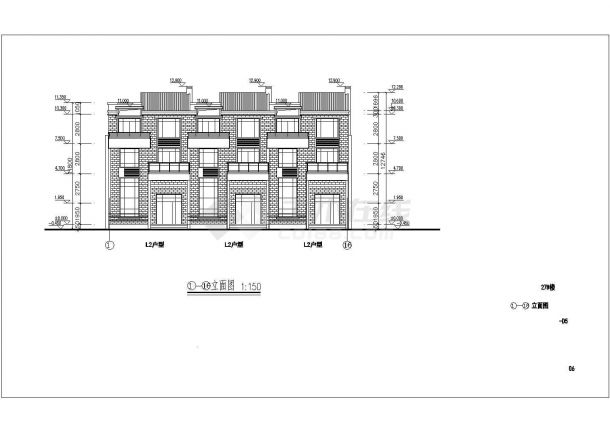 某地区经典现代风格别墅住宅CAD建筑施工图纸-图一