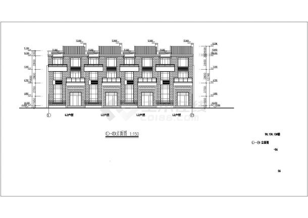 某地区经典现代风格别墅住宅CAD建筑施工图纸-图二
