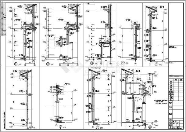 [江西]某经典三层双拼别墅建筑施工CAD图-图一