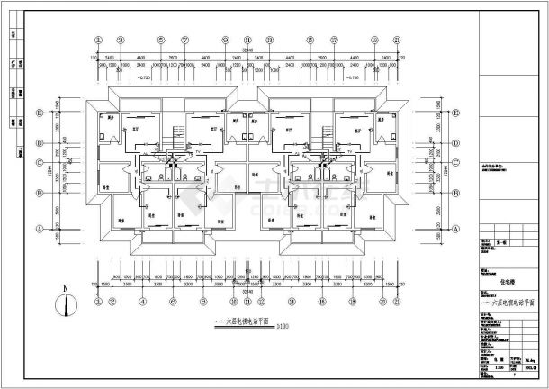 住宅楼电气设计方案及施工CAD图纸-图一