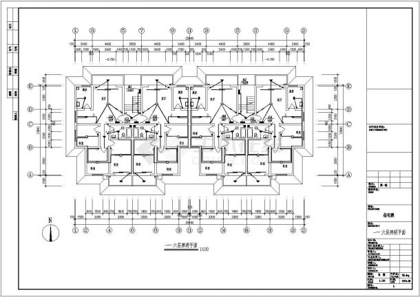 住宅楼电气设计方案及施工CAD图纸-图二