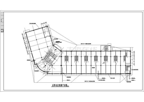 县百货公司全套电气设计施工CAD图纸方案-图二