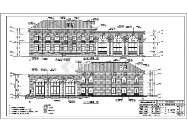 江西某地三层框架结构酒店会所建筑施工图-图一