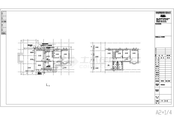 363.08平米办公楼全套采暖设计图-图二